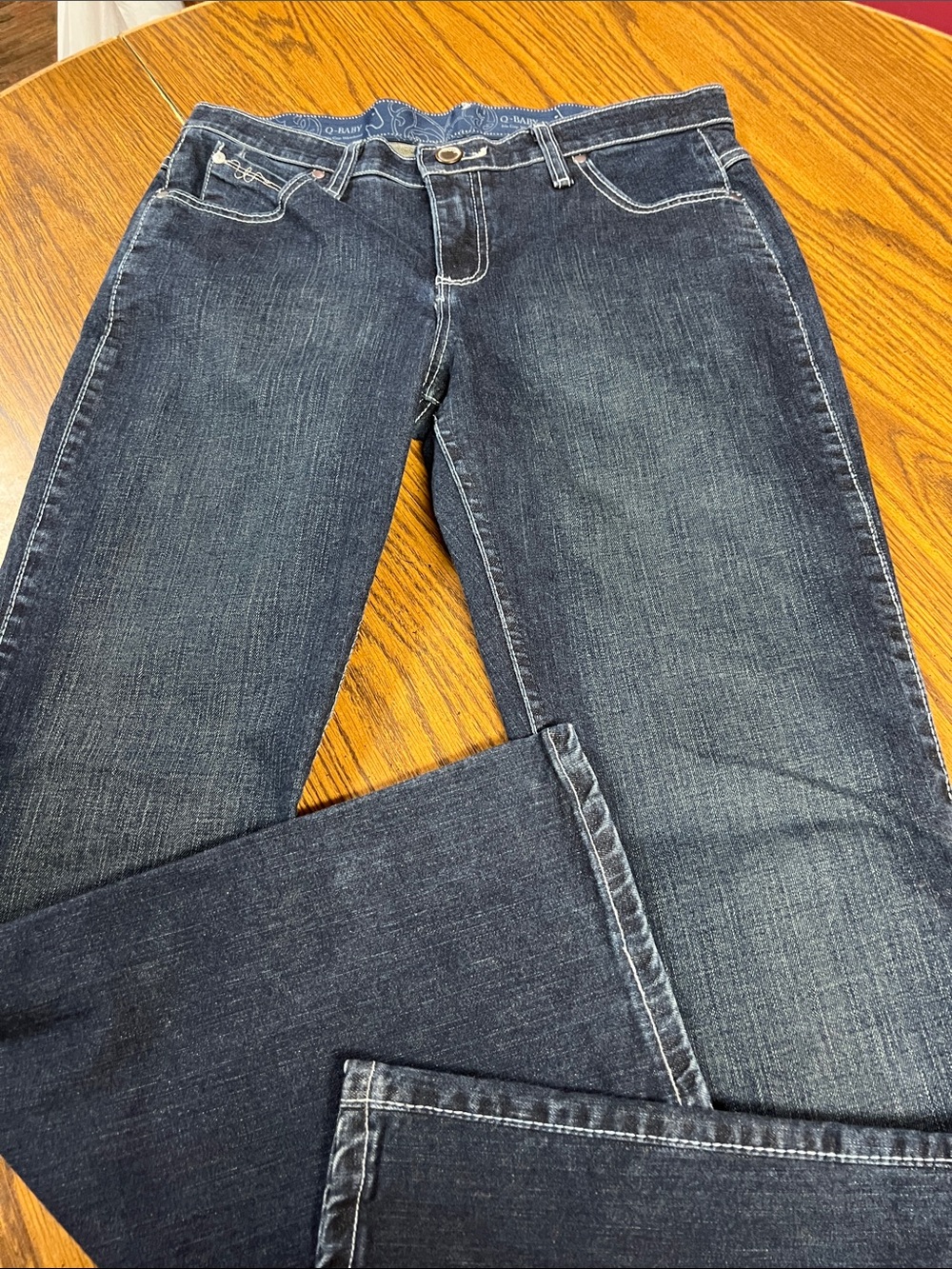 Wrangler Women's Straight Leg Jeans in Dark Blue Wash
